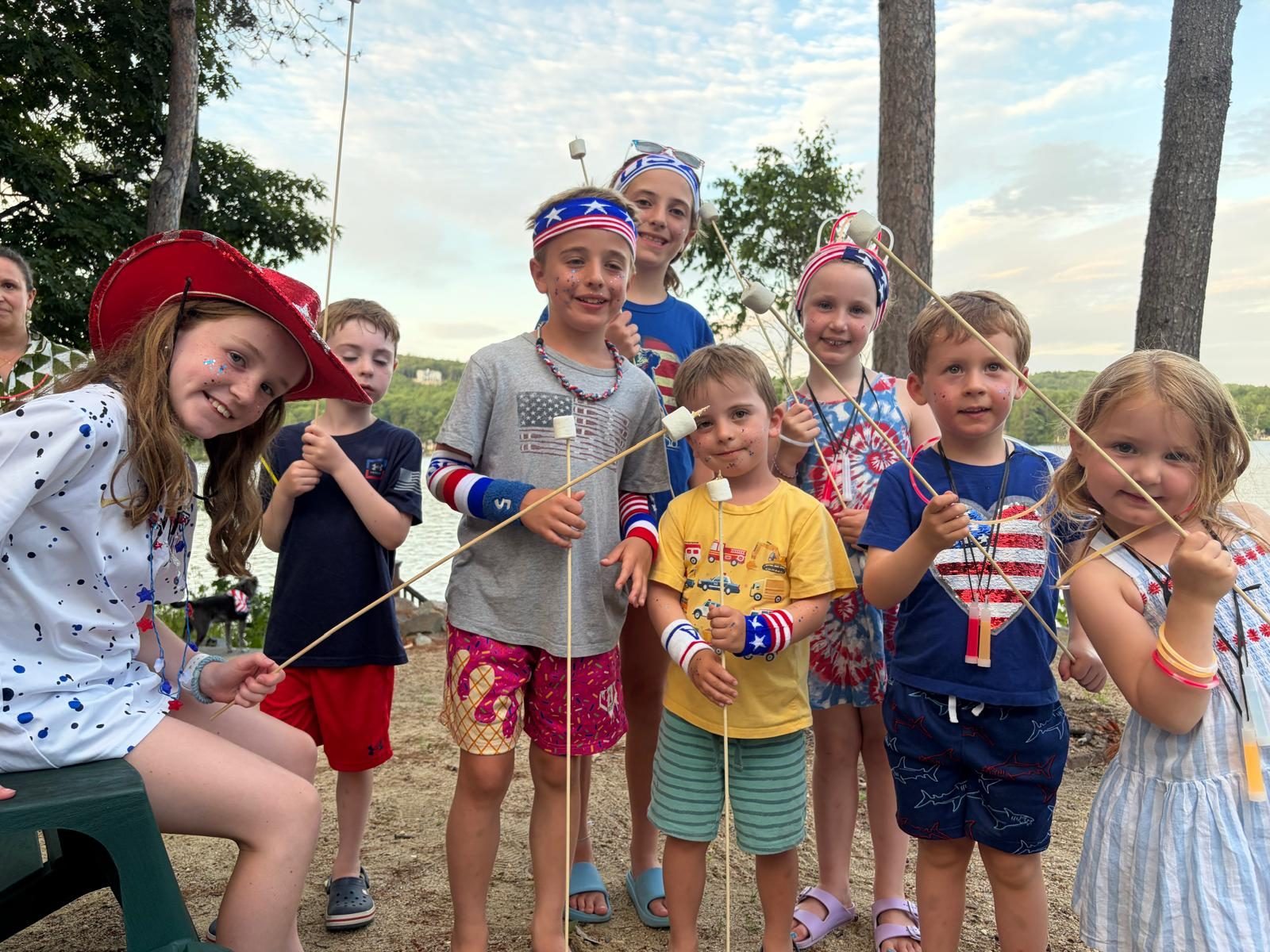The next generation, armed with marshmallow sticks