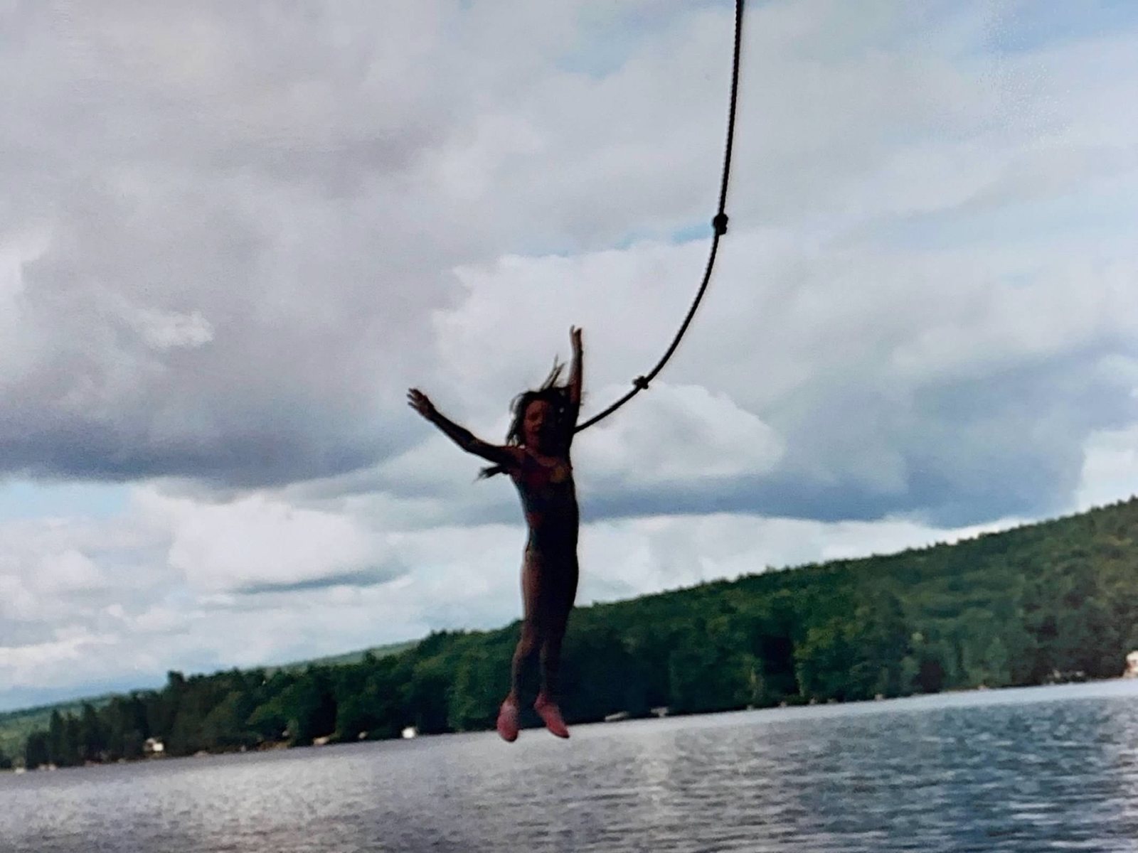 Mid-air off the rope swing