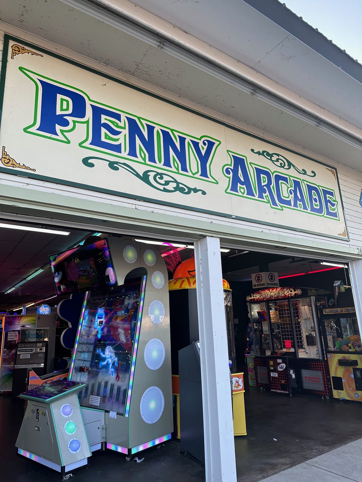 Inside the Penny Arcade at Weirs Beach